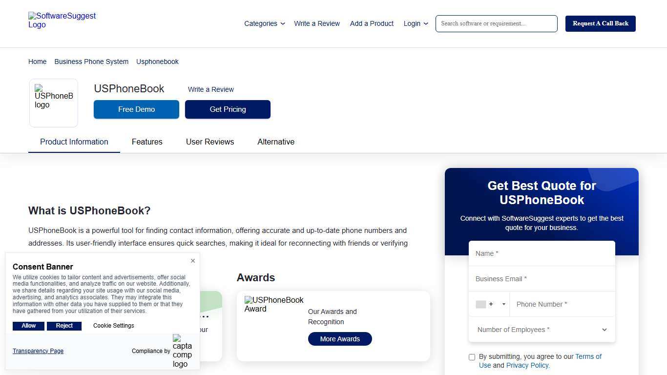 USPhoneBook - Pricing, Features, and Details in 2026